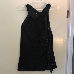 Halter neck sparkle tank top